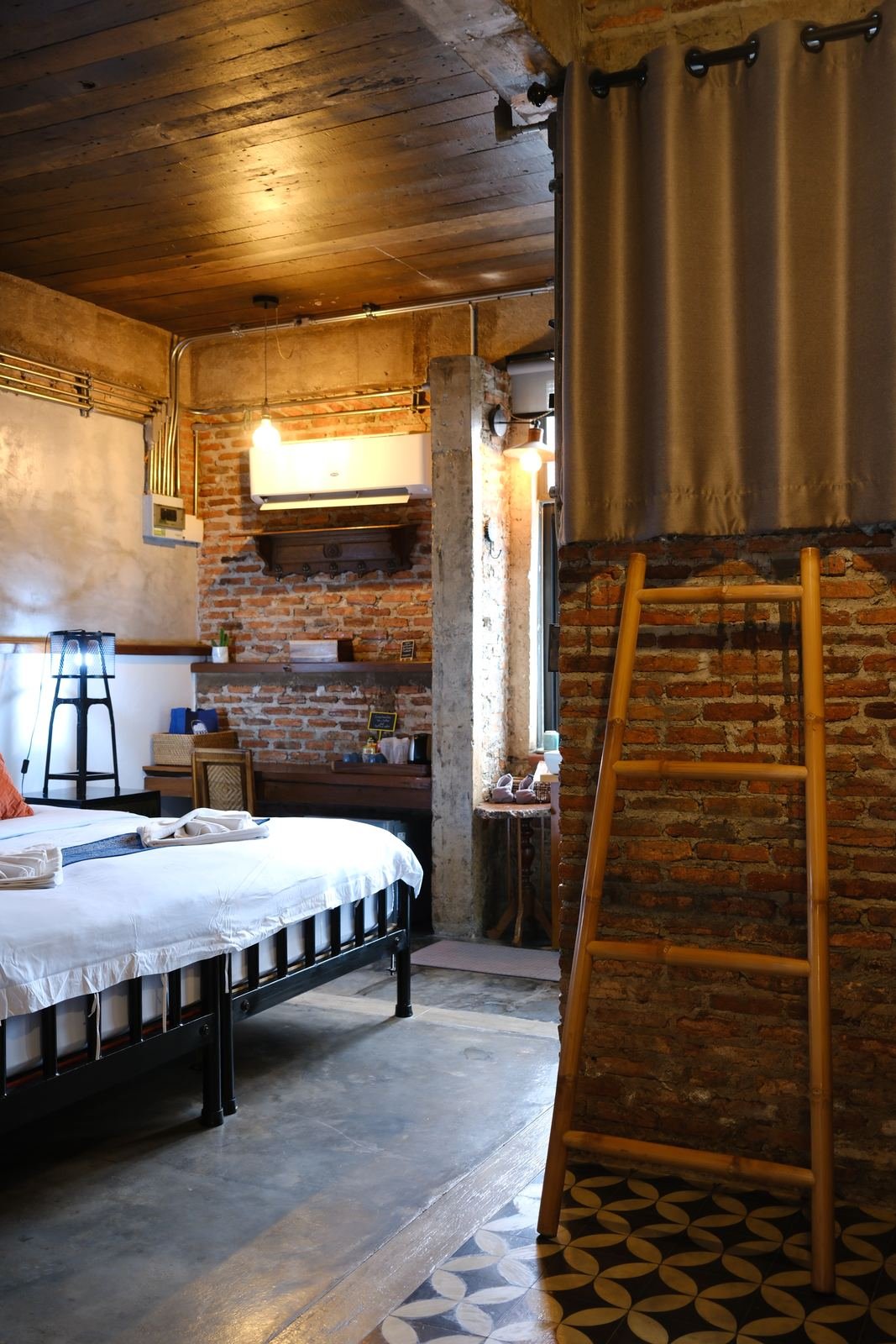 Standard Room with timber ladder to the loft